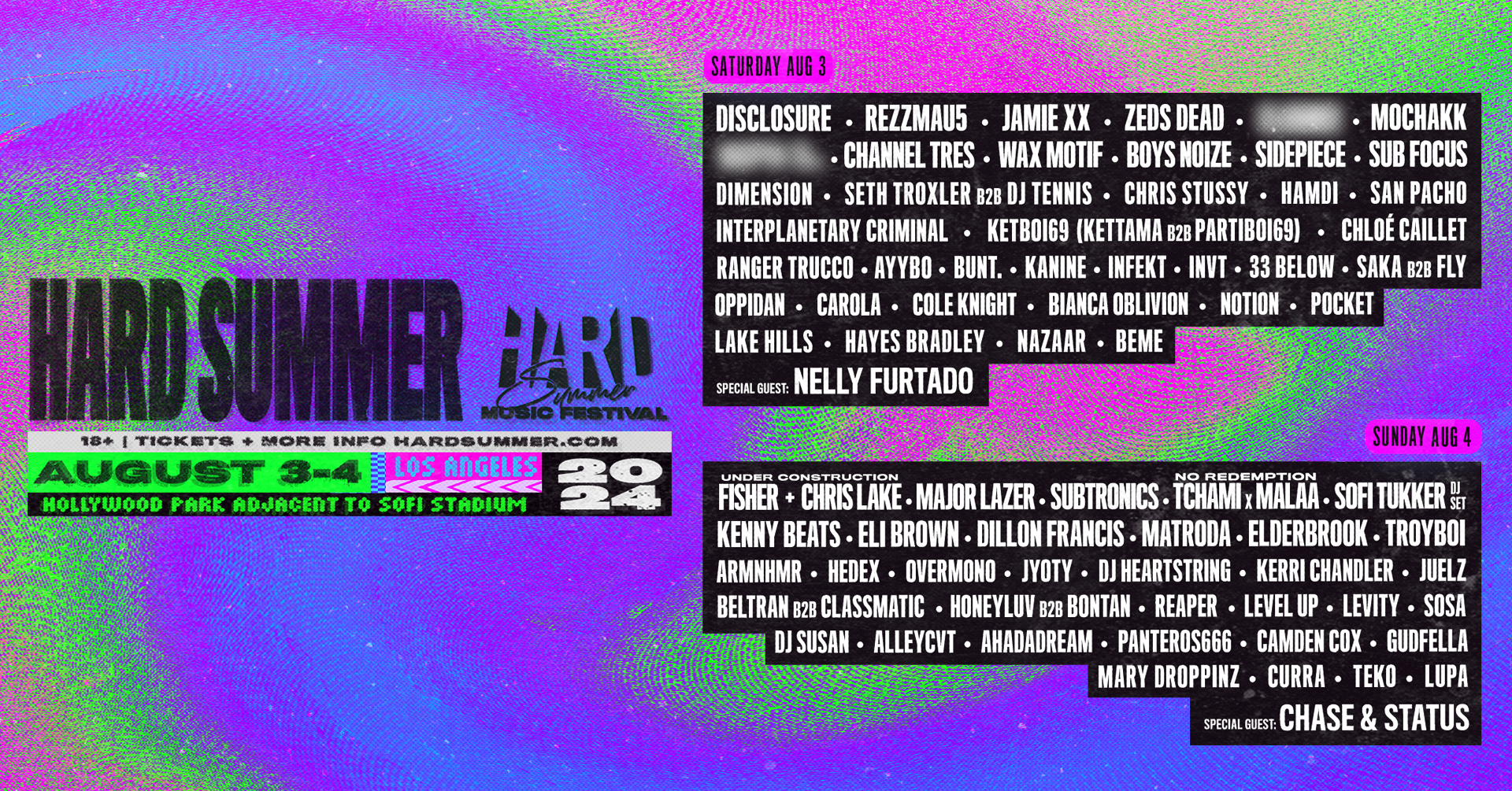 HARD Summer Music Festival 2024 - フライヤー表