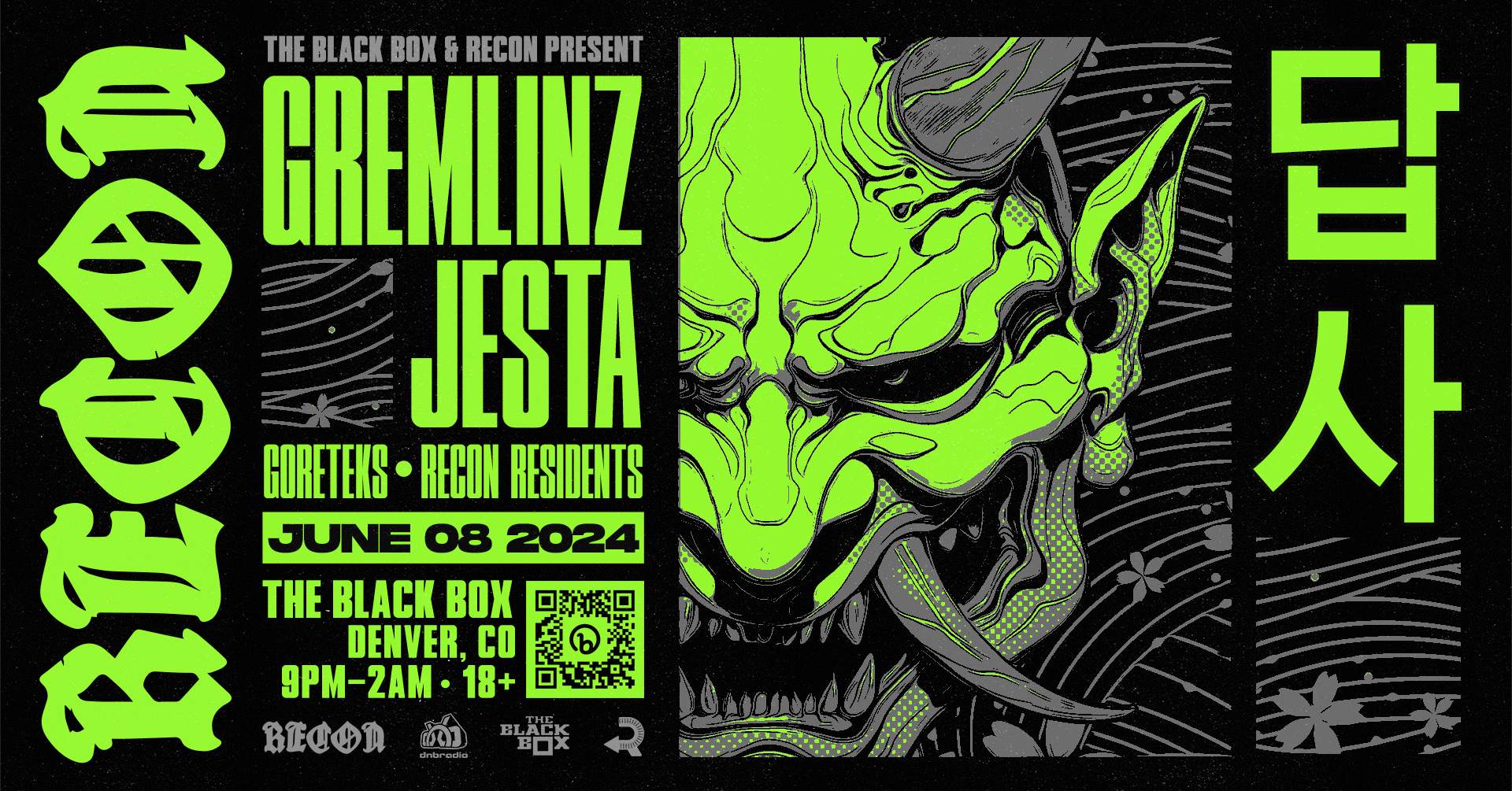 The Black Box & Recon DNB present: Gremlinz & Jesta - フライヤー表