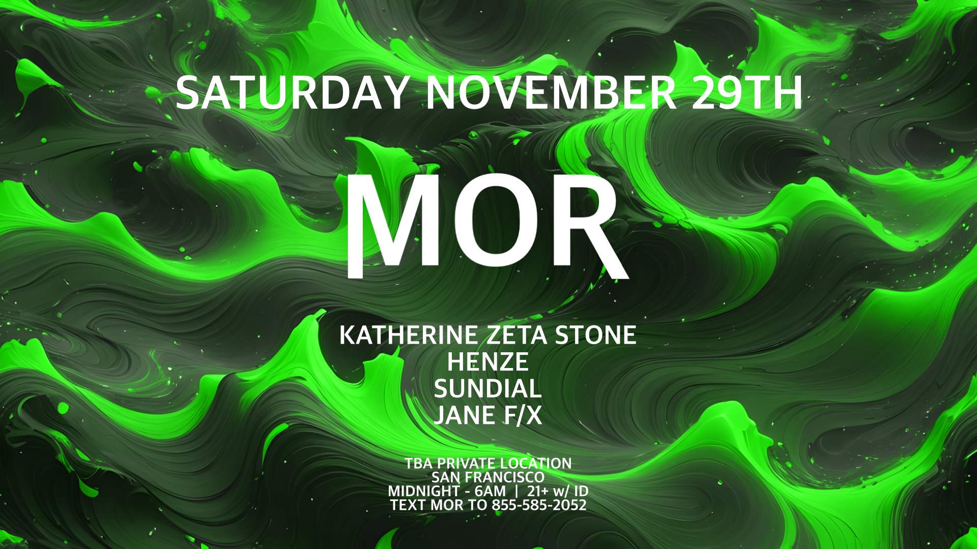 MOR MUSIC - Techno Underground at TBA - San Francisco, San Francisco ...