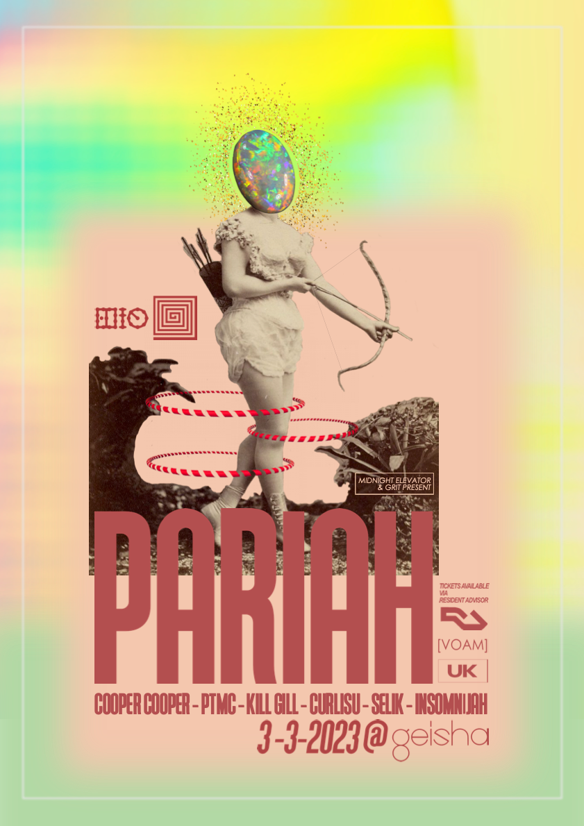 GRIT x Midnight Elevator present: PARIAH (UK) - フライヤー表