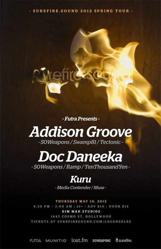 Futra presents Addison Groove, Doc Daneeka, Kuru - フライヤー裏