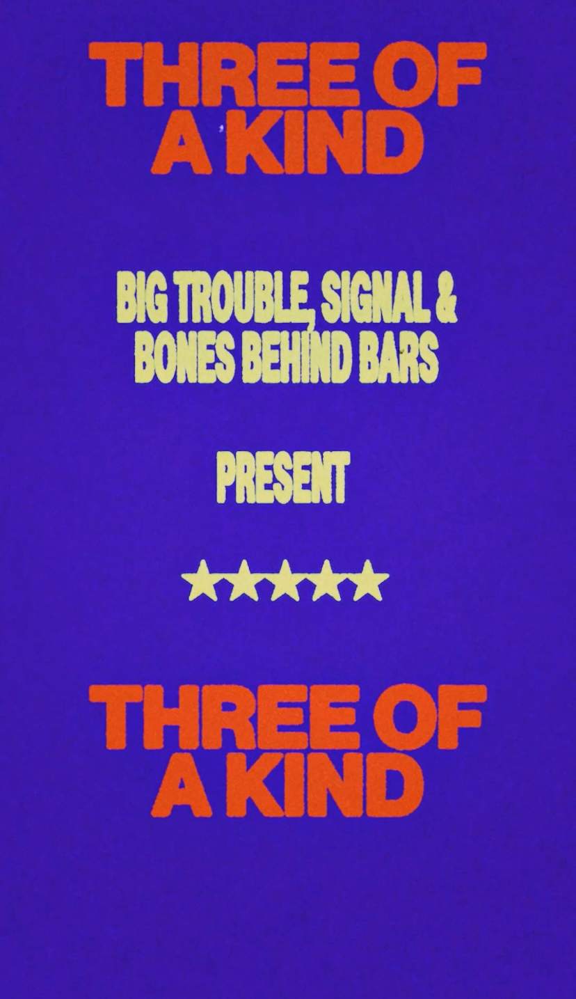 BIG TROUBLE X SIGNAL X BONES PRESENTS: THREE OF A KIND - Página trasera