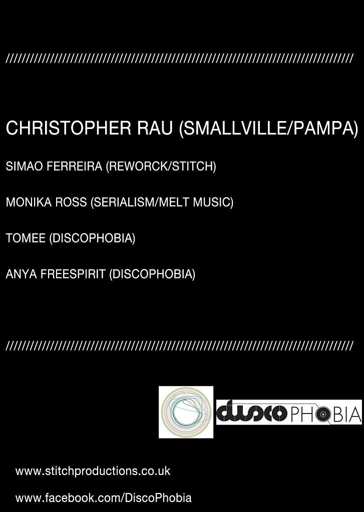 Discophobia & Stitch with Christopher Rau (Smallville/pampa) - フライヤー裏