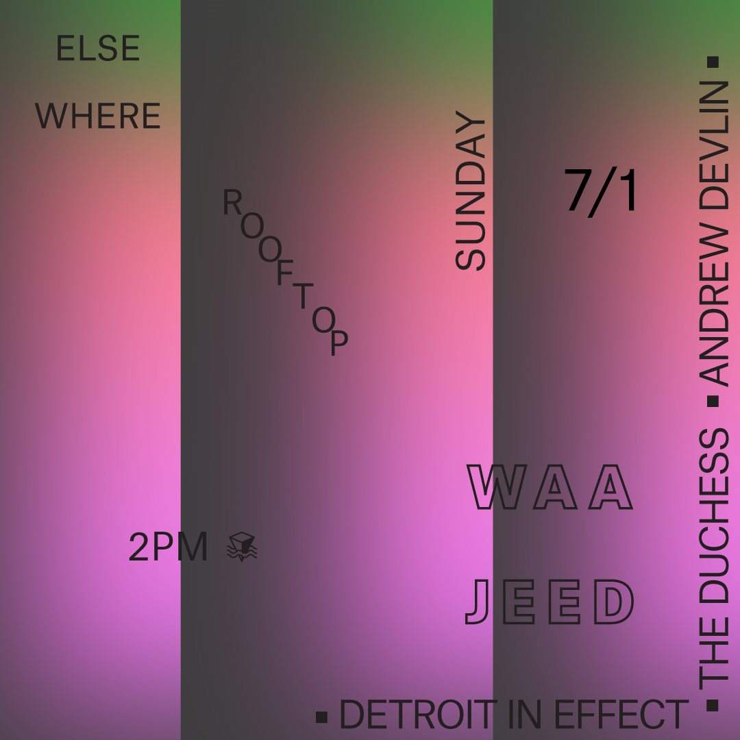 Waajeed (@ Elsewhere Rooftop) w/ Detroit In Effect, The Duchess & Andrew Devlin - Página trasera