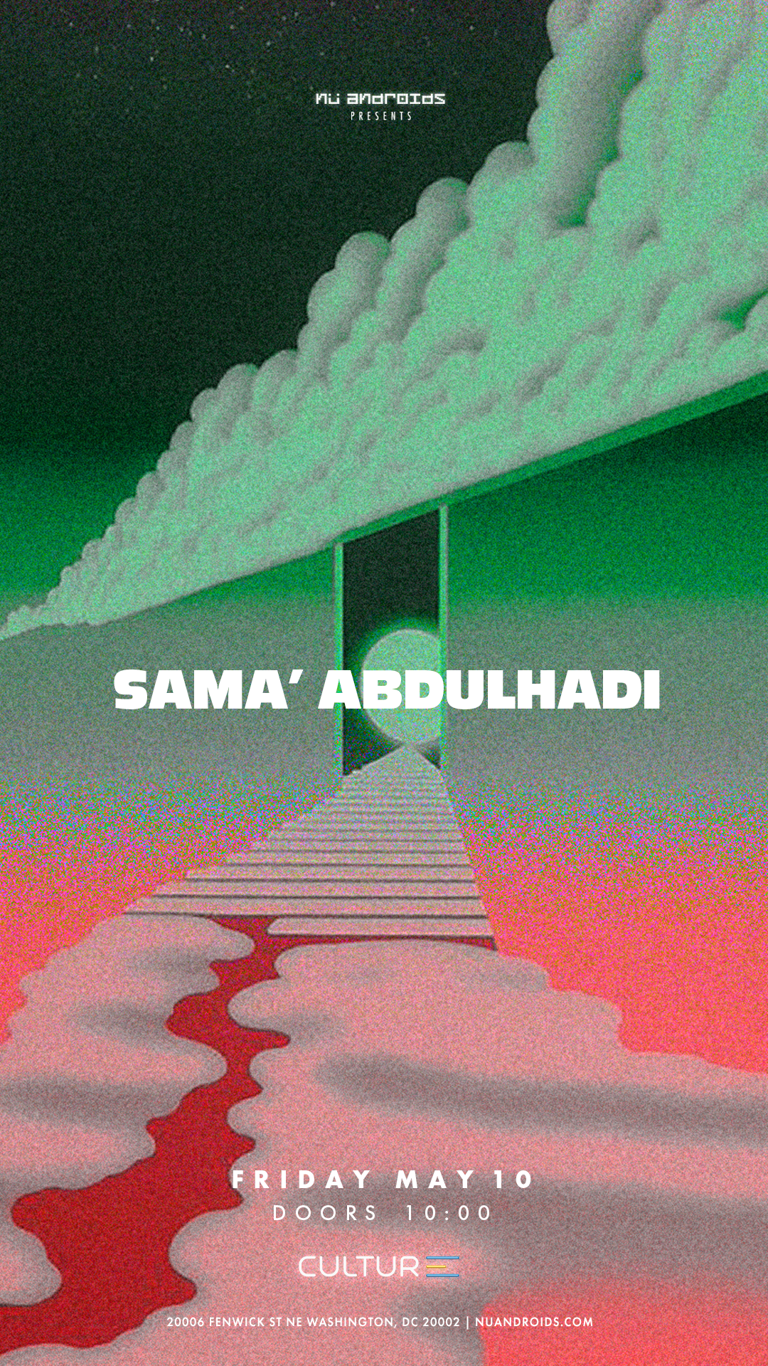 [CANCELLED] Nü Androids presents: Sama' Abdulhadi - フライヤー表
