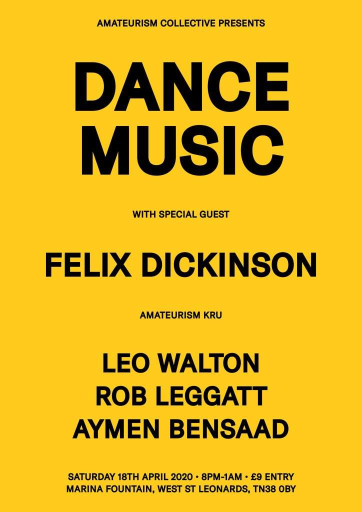 [CANCELLED] Dance Music with Felix Dickinson - Página frontal