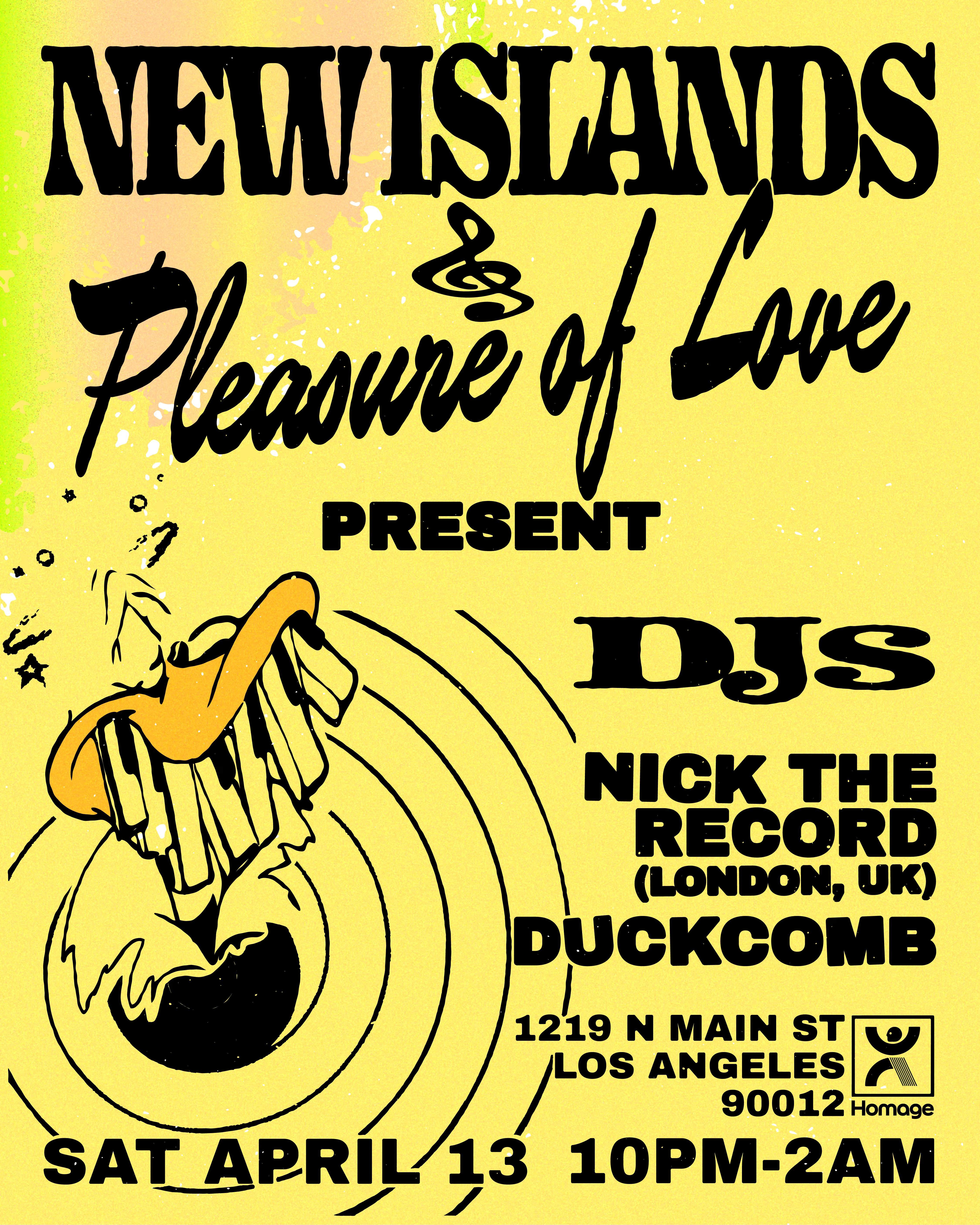 Pleasure of Love presents Nick The Record - フライヤー表
