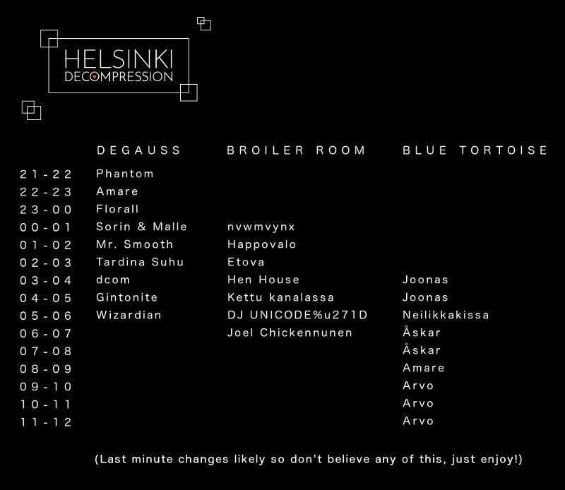 Helsinki Decompression 2016 - フライヤー裏