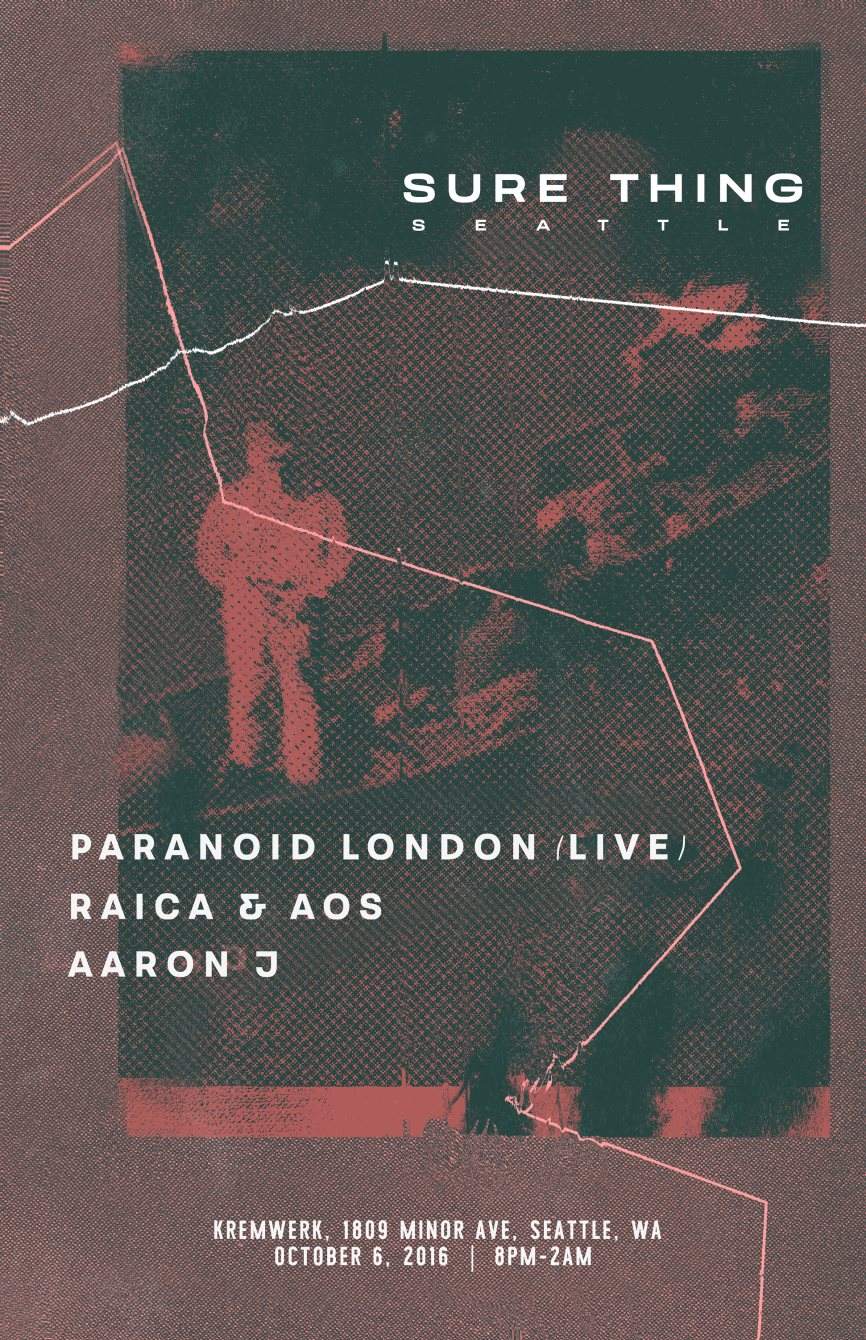 Sure Thing: Paranoid London (Live), Raica & AOS, Aaron J - Página frontal