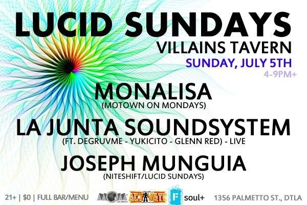 Lucid Sundays with Monalisa & La Junta Soundsystem - フライヤー表