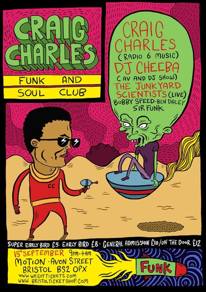 Craig Charles Funk and Soul Club - Bristol - The Big One - Página frontal