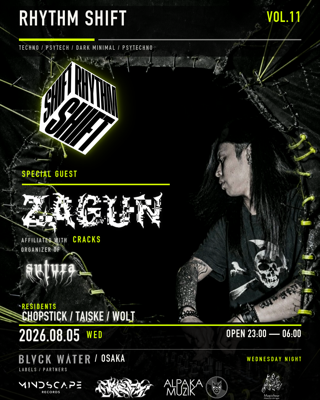 RHYTHM SHIFT Vol.11 at Blvck Water, Osaka