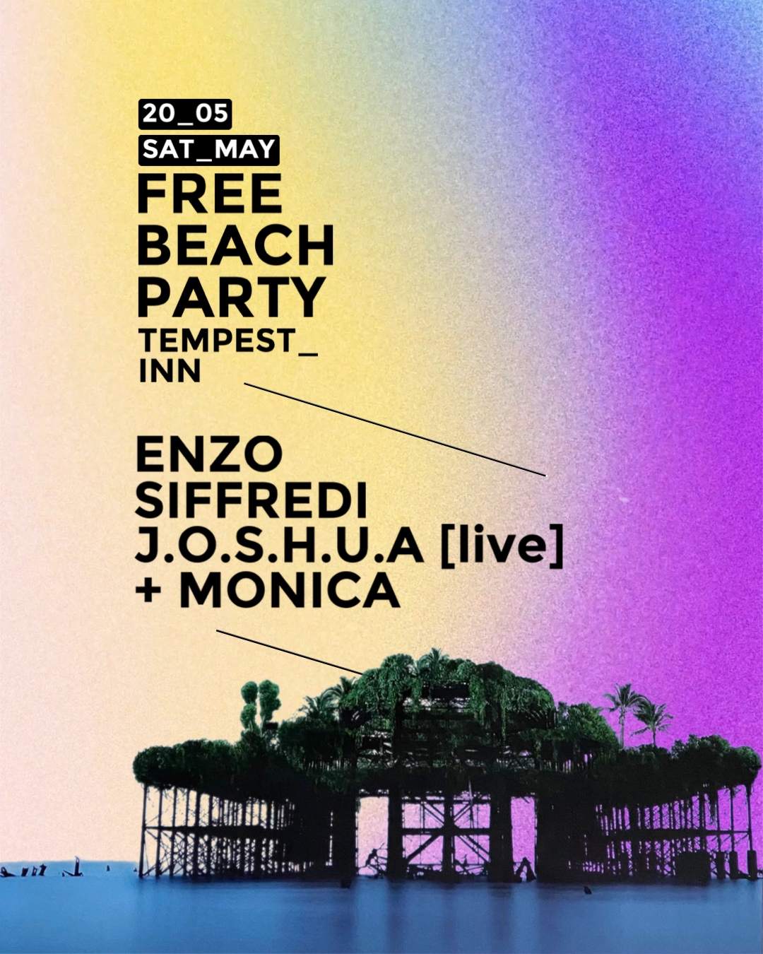 Free Beach Party with Enzo Siffredi - フライヤー表