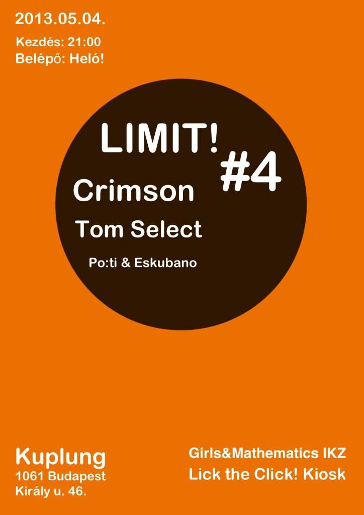 Limit! #004 - Tom Select, Crimson, Po:ti & more - Página frontal