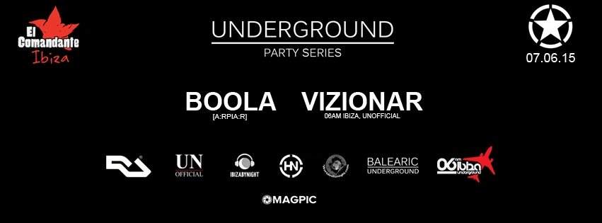 Underground Party Series with: Boola (a:rpia:r ) - Página frontal