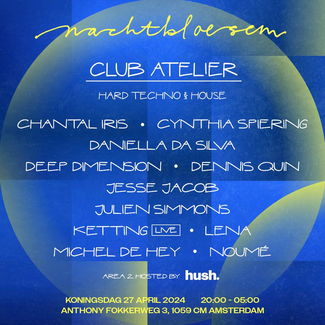 Nachtbloesem 2024 'Club Atelier' - フライヤー表