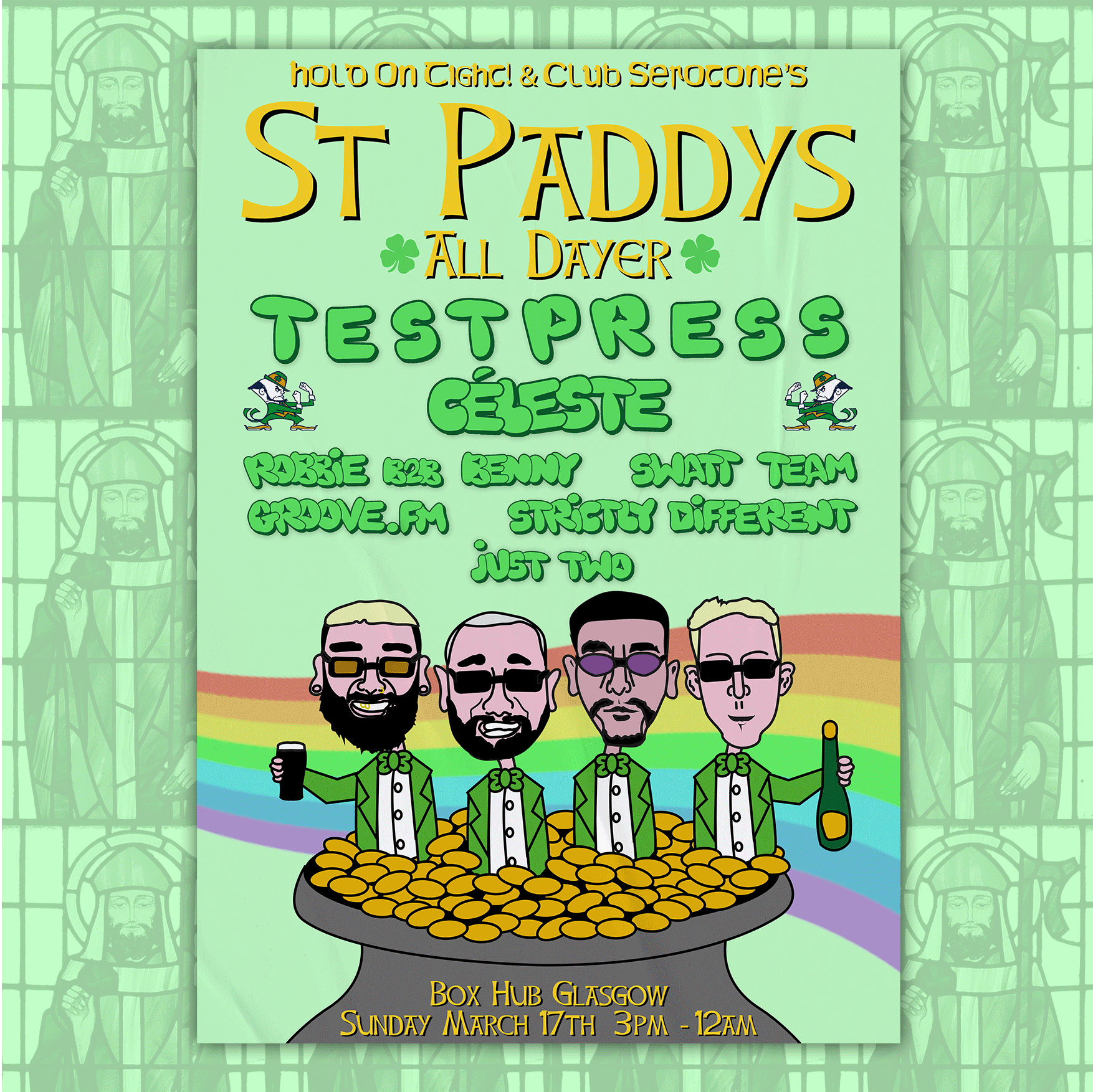 [SOLD OUT] HOT! x Serotone: St Paddy's All Dayer - Página frontal