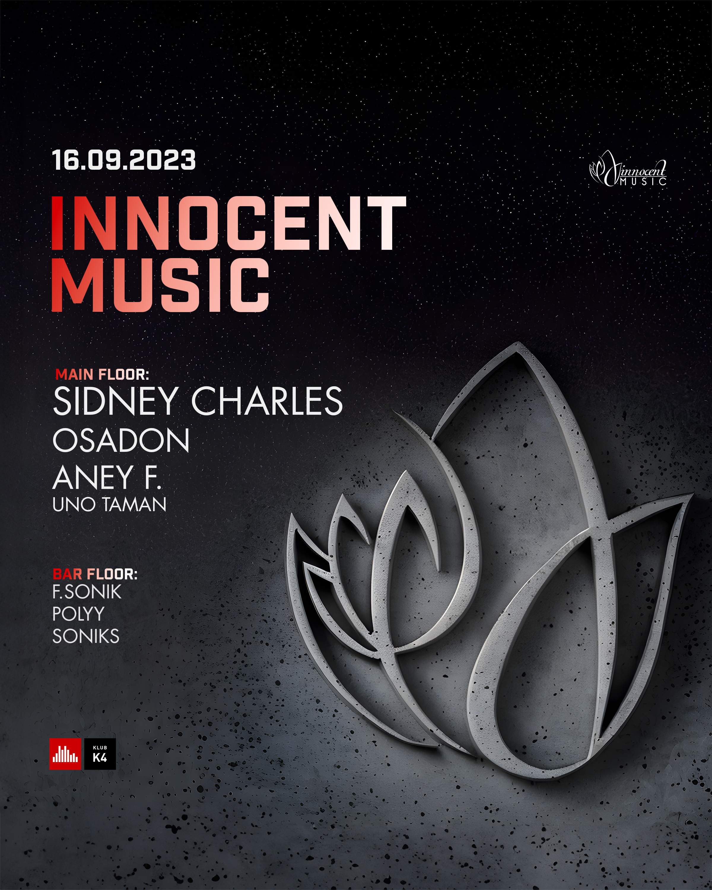 Innocent Music with Sidney Charles - フライヤー表