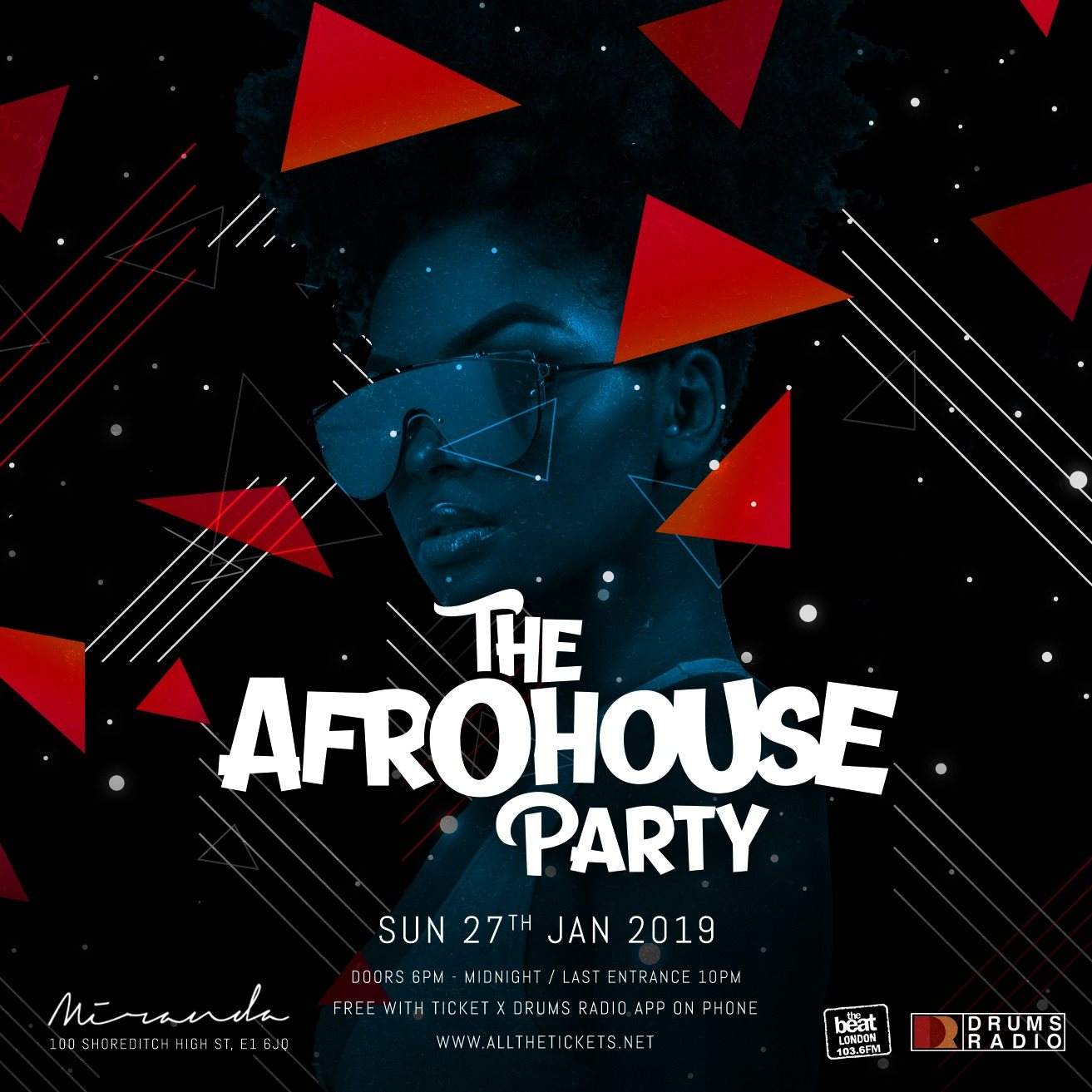 The Afro House Party - フライヤー表