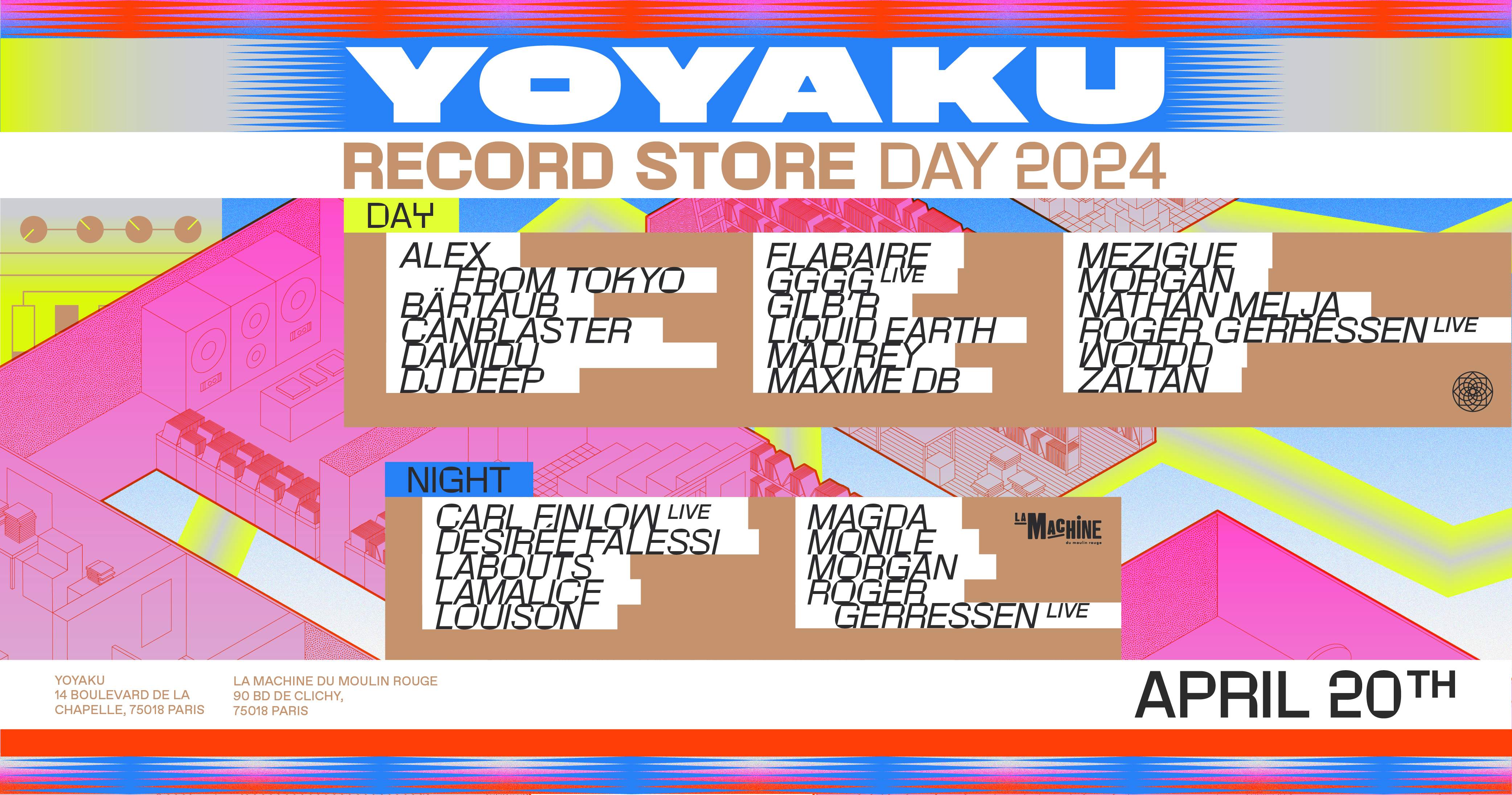 Yoyaku Record Store Day & Yoyaku Night at Machine - フライヤー表
