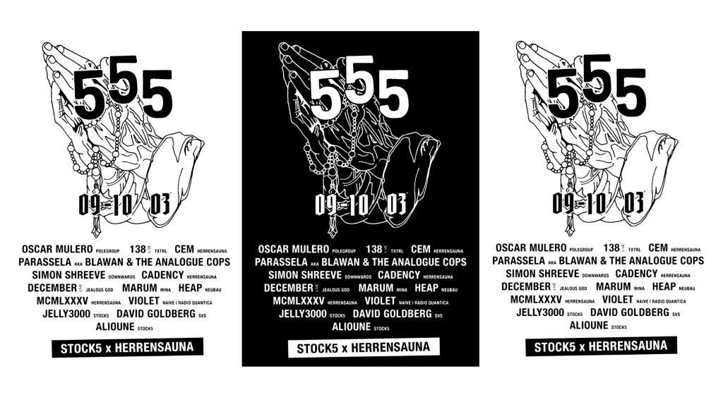 555 Weekender - Stock5 x Herrensauna - Página frontal