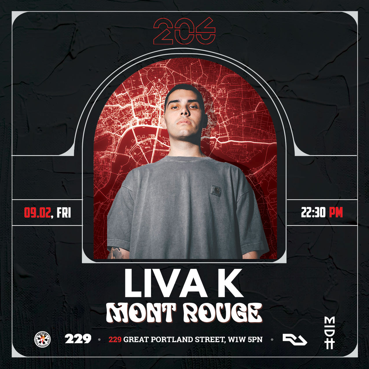 206 presents: Liva K, Mont Rouge - フライヤー表
