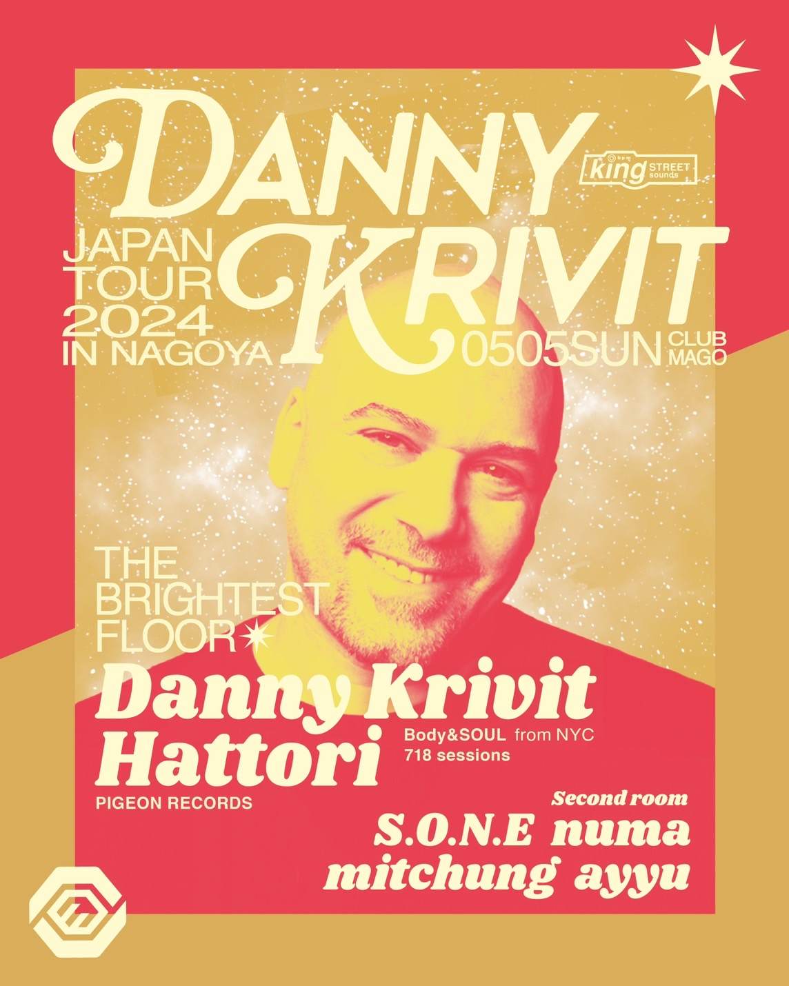 Danny Krivit JAPAN TOUR 2024 IN NAGOYA THE BRIGHTEST FLOOR - Página frontal