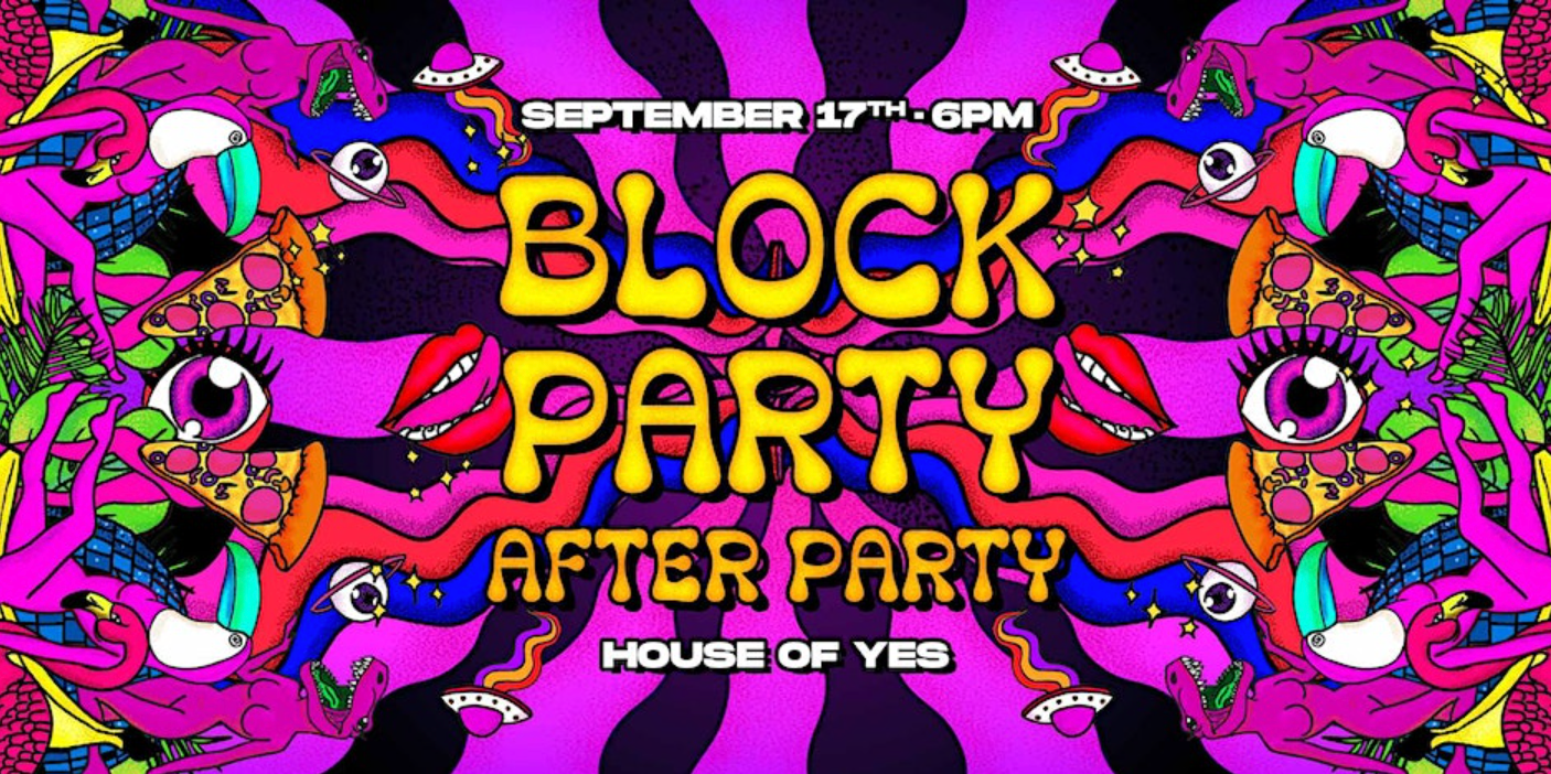 Max Pask and S﻿unny Cheeba at BLOCK PARTY afterparty - フライヤー表