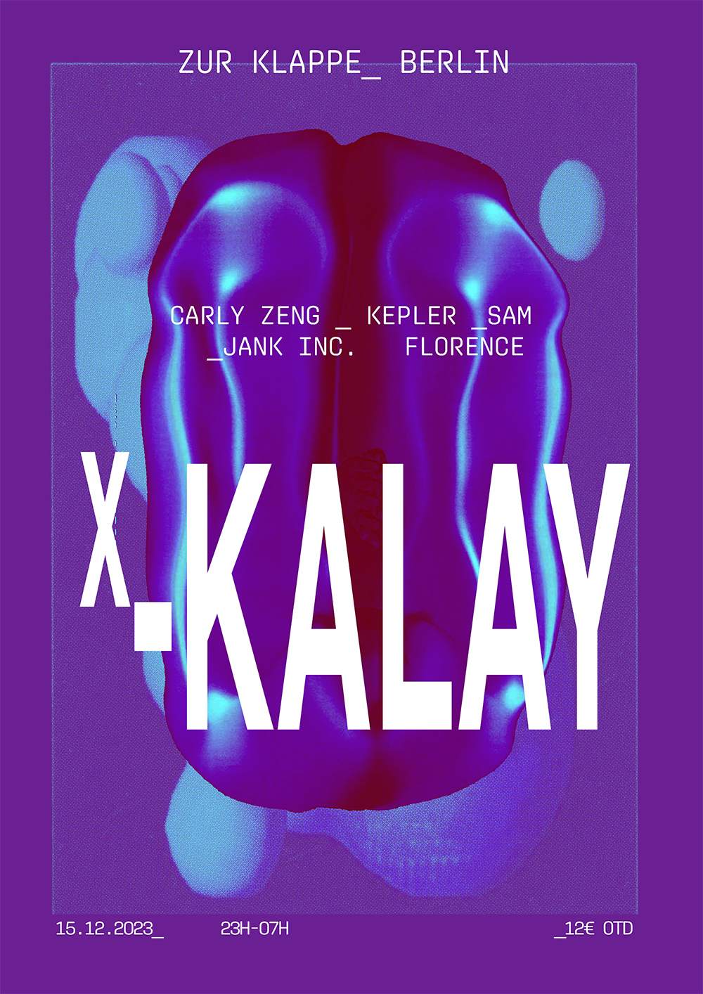 X-Kalay with Kepler, Carly Zeng, Sam, Florence & Jank Inc - Página frontal