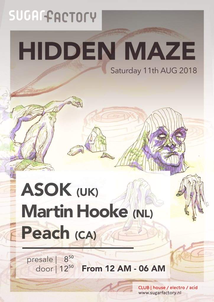 Hidden Maze with ASOK (UK), Peach (CA), Martin Hooke - フライヤー表