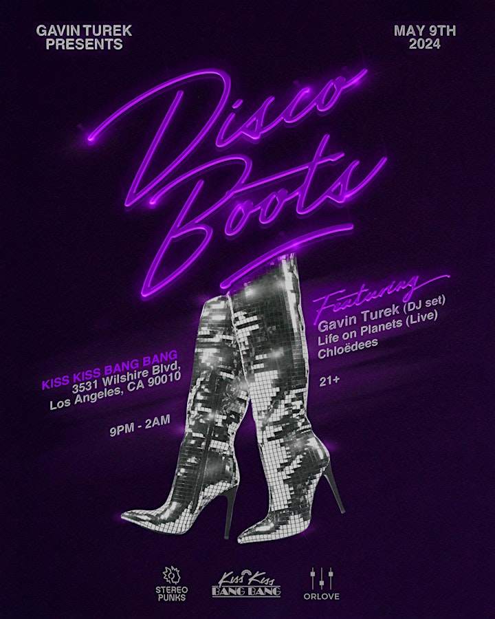 Disco Boots: presented by Gavin Turek - Página frontal