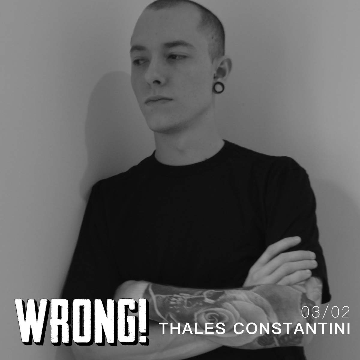 Wrong! presents Thales Constantini, Labyrinthine, Jamie de Rooy, Harknee - フライヤー表