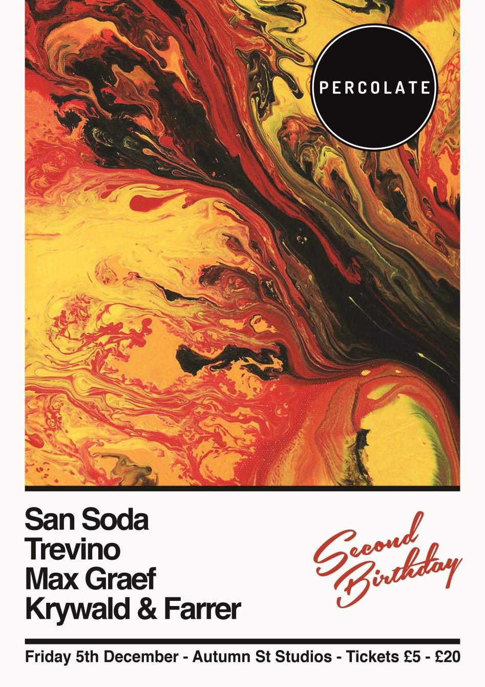 Percolate's 2nd Birthday Bash em Bloc (Autumn Street), London