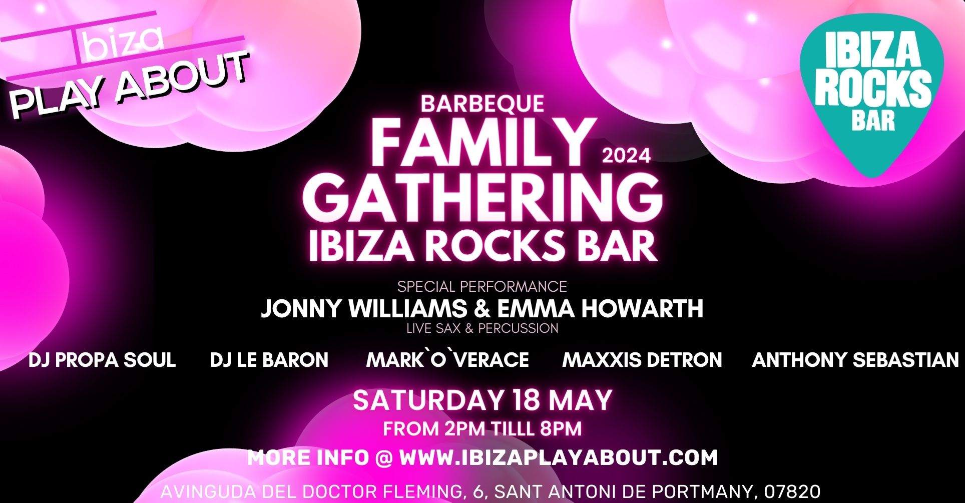 Ibiza.PlayAbout 2024 Family Gathering - フライヤー表