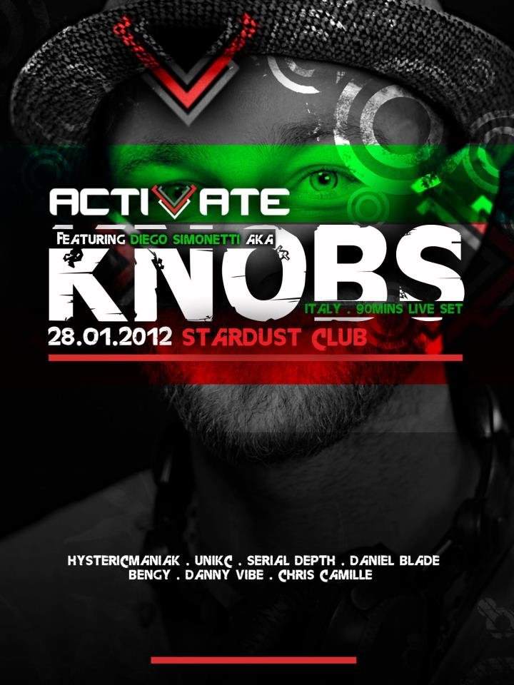 Activate presents Knobs Live At Stardust Club - フライヤー表