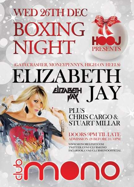 Hooj Boxing Night Party with DJ Elizabeth Jay - フライヤー表