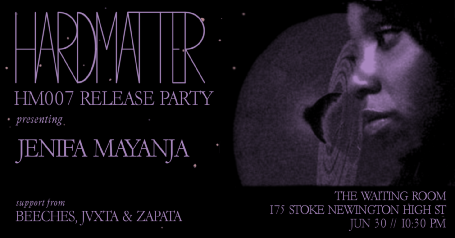 Hardmatter 007: Record Release Party with Jenifa Mayanja - Página frontal