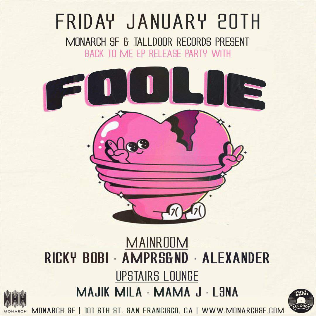 Talldoor Records presents: Foolie ' Back to Me ' Release Party - フライヤー表