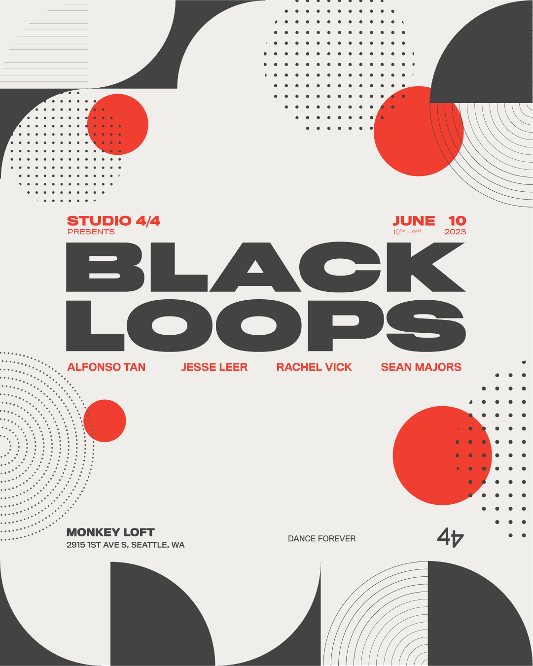 Studio 4/4 presents Black Loops - Página frontal