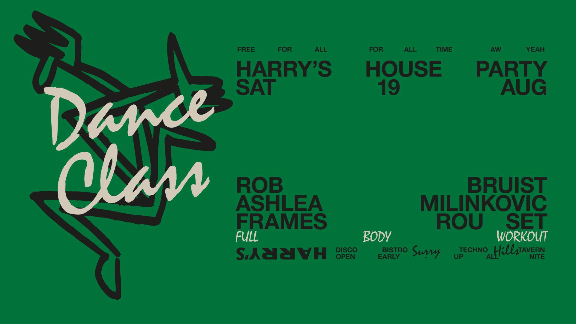 Harry's House Party Feat. Rob Bruist + Ashlea Milinkovic + Frames + Rou Set - Página frontal