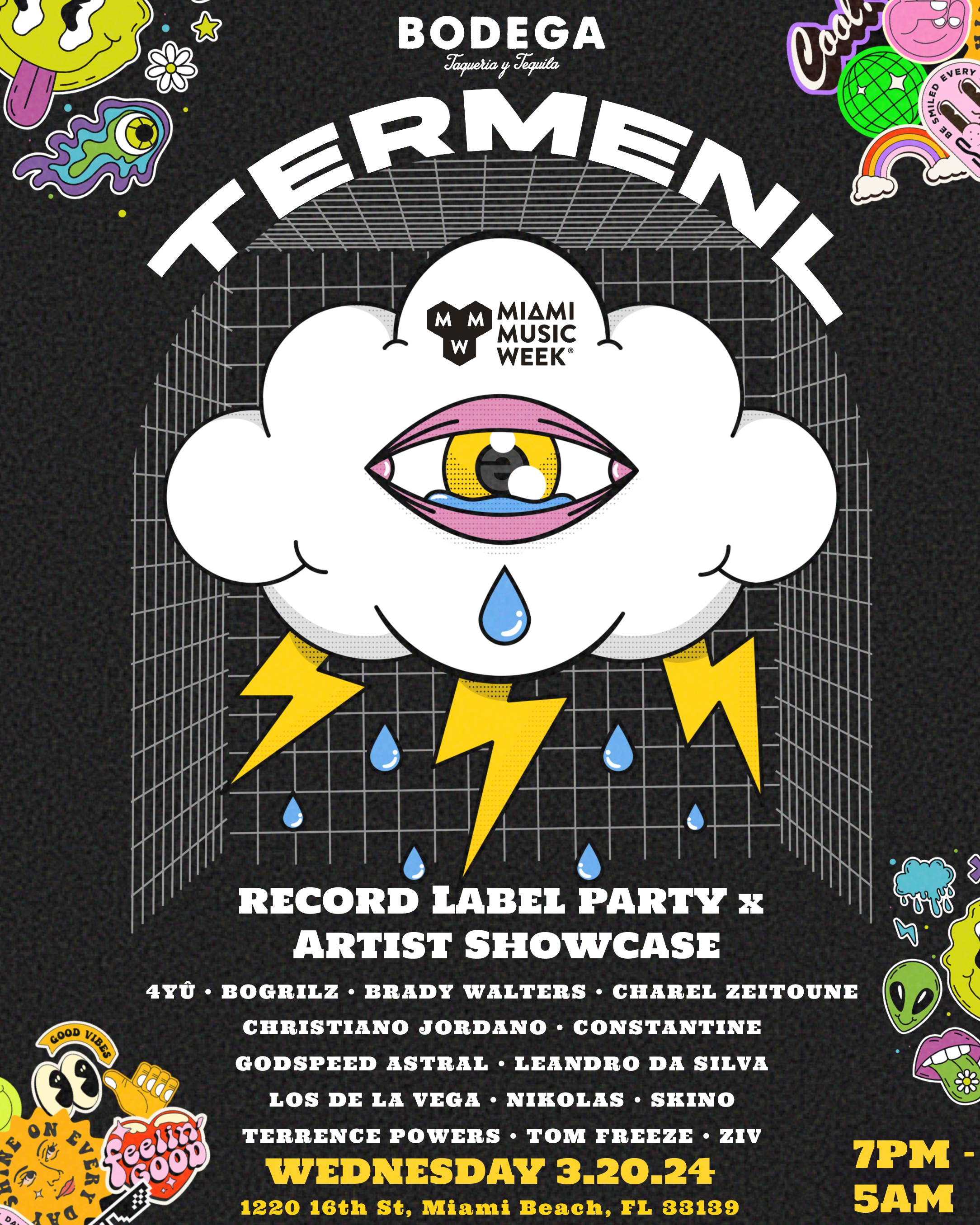 TERMENL RECORDS LABEL PARTY & ARTIST SHOWCASE - MMW24 - フライヤー表
