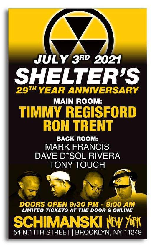 Shelter 29th Anniversary feat. Timmy Regisford & Ron Trent - Página frontal