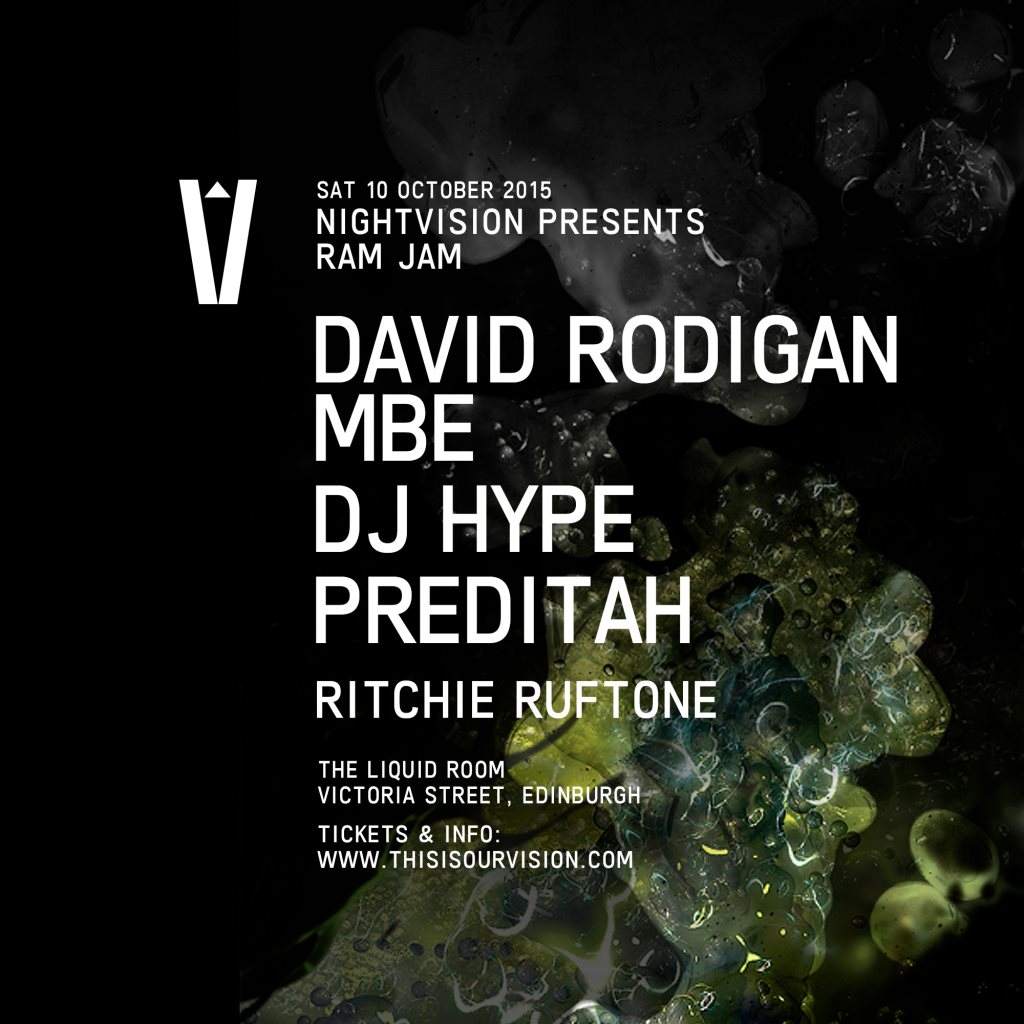 Nightvision presents Ram Jam with David Rodigan, DJ Hype & Preditah - Página frontal