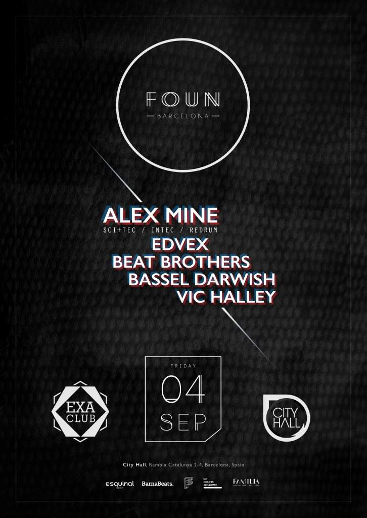 EXA Club & Foun presents Alex Mine + Edvex + Beat Brothers + Bassel Darwish + VIC Halley - Página frontal