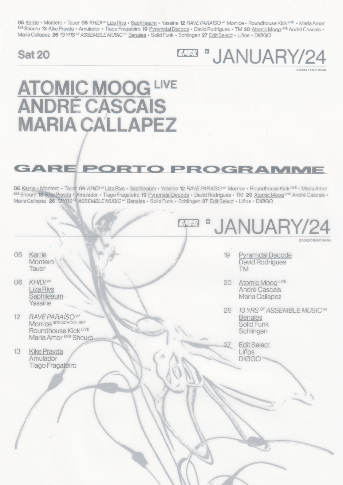 Atomic moog [live] + André Cascais + Maria Callapez - Página frontal