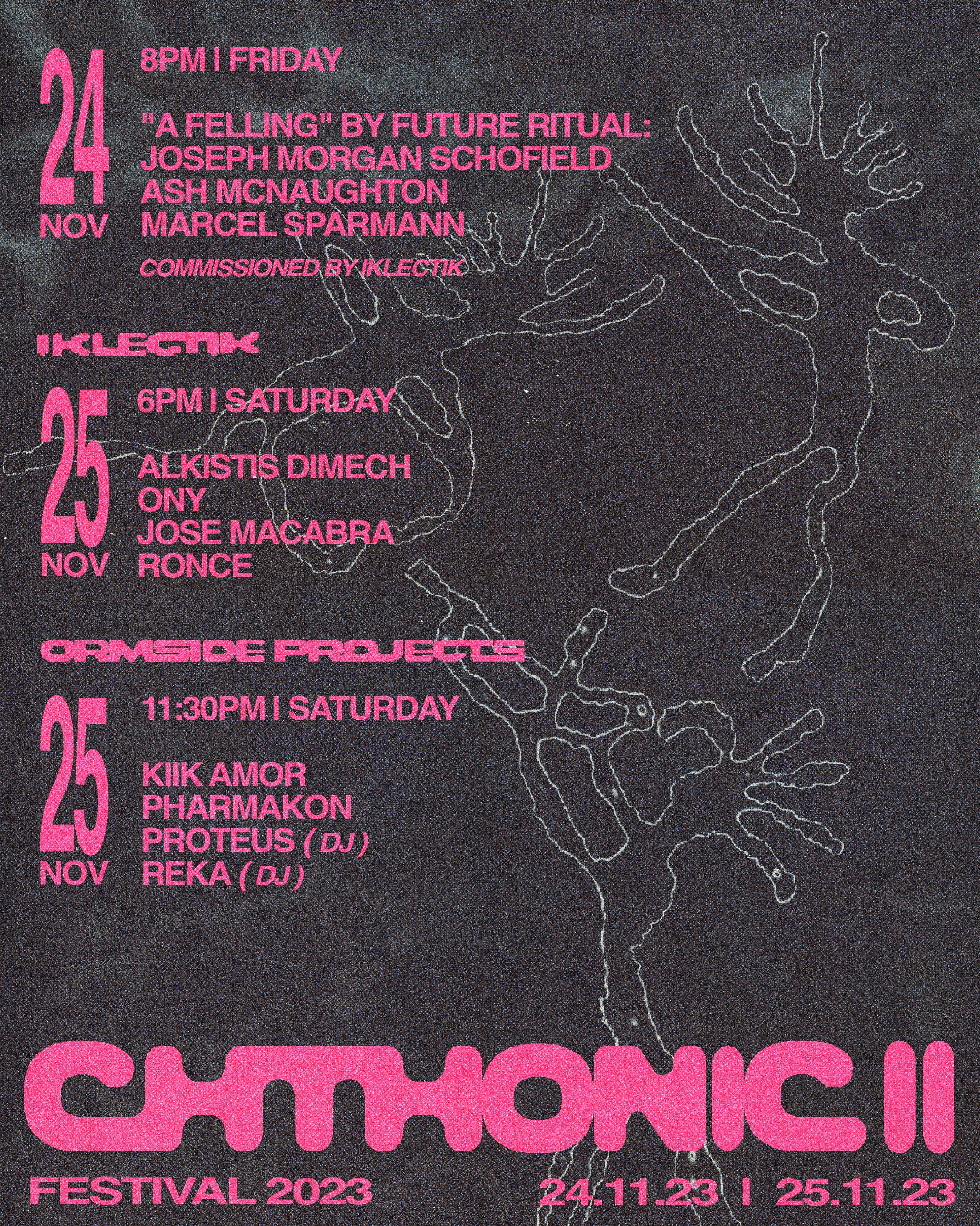 CHTHONIC II at Ormside Projects - フライヤー裏