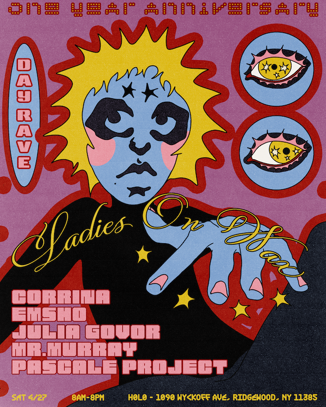 DAY RAVE - Ladies On Wax - ONE YEAR - フライヤー表