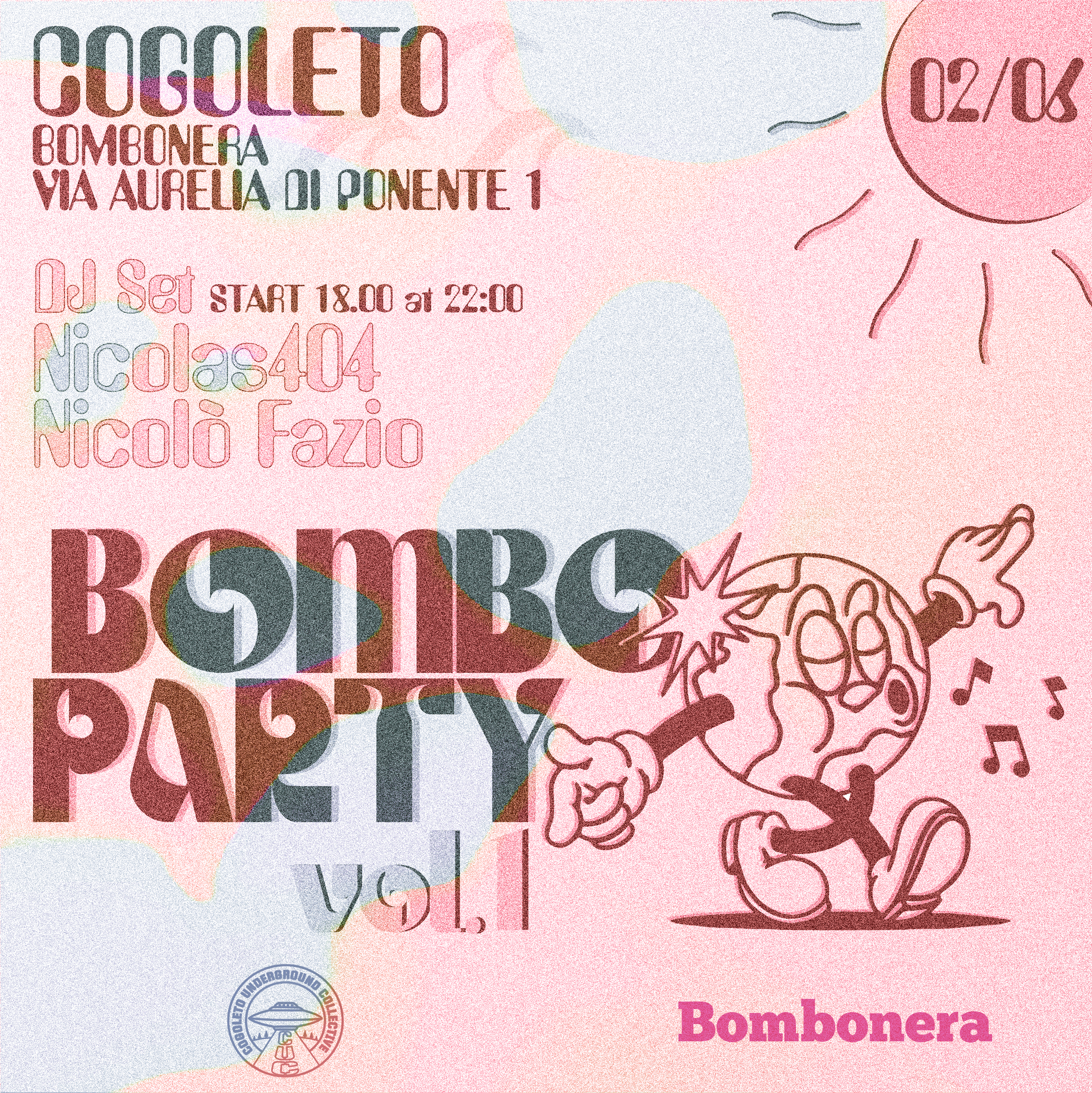 Cogoleto Underground pres. BOMBO PARTY Vol.1 - フライヤー表