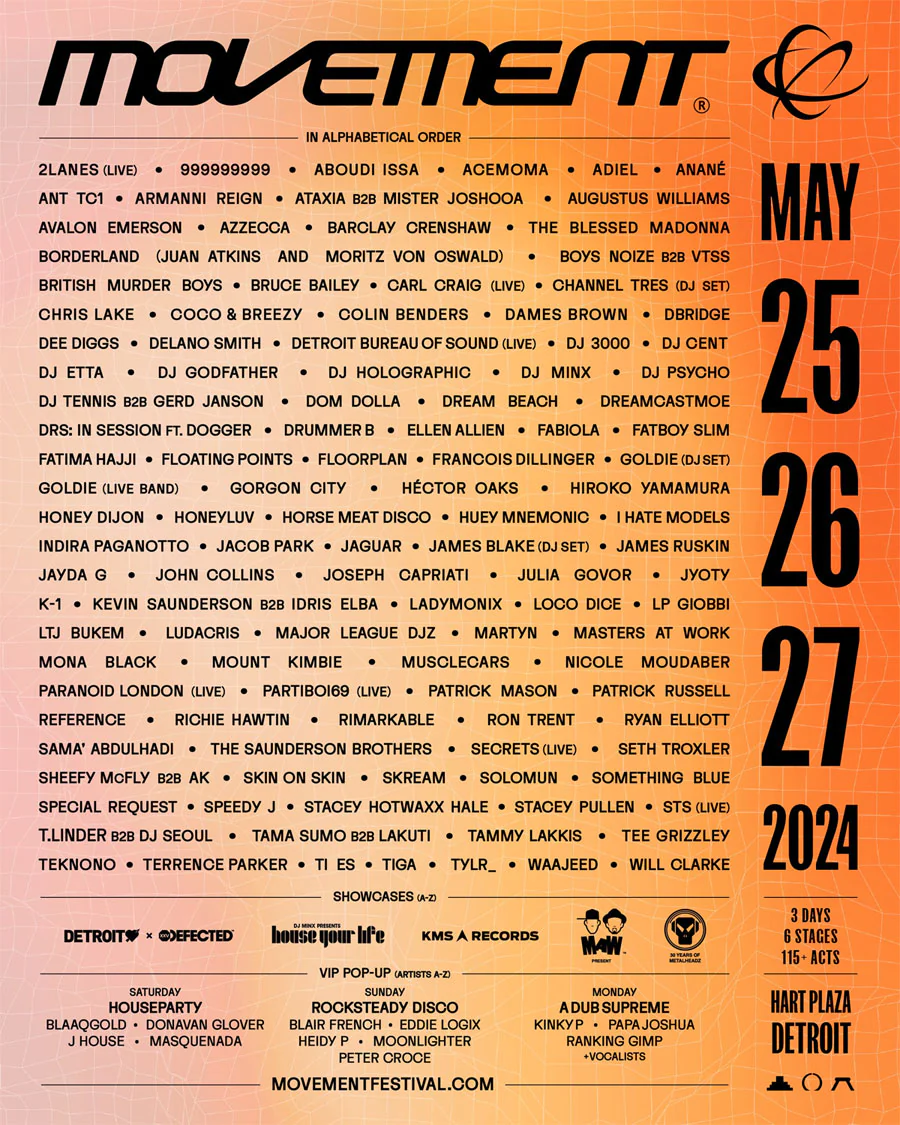 Movement Music Festival - フライヤー表