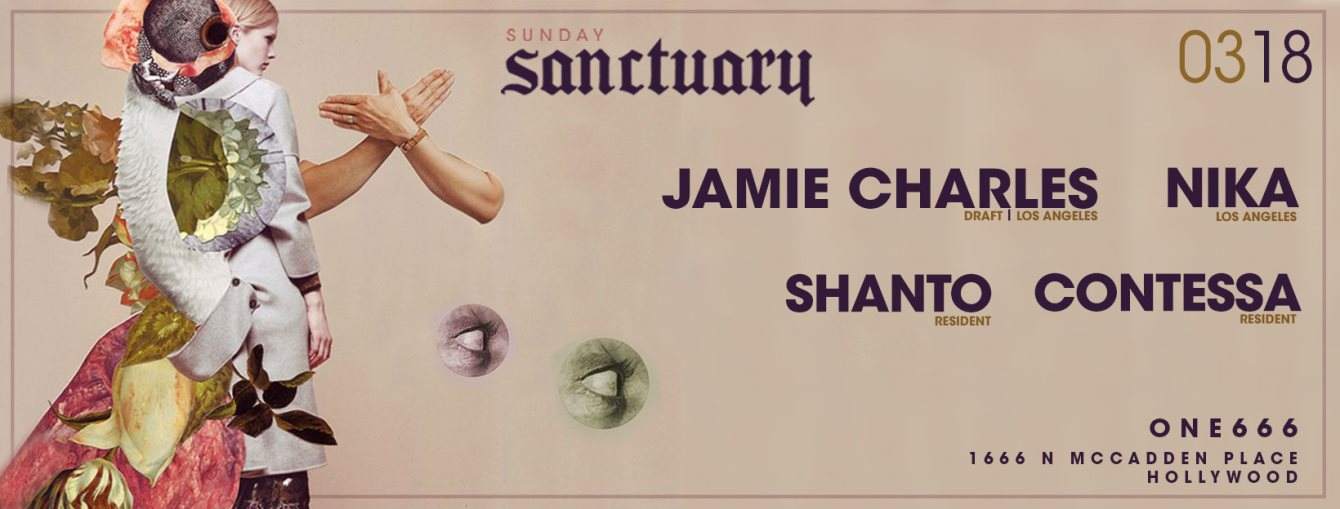 Sunday Sanctuary: Jamie Charles, Nika, Shanto, Contessa - Página frontal
